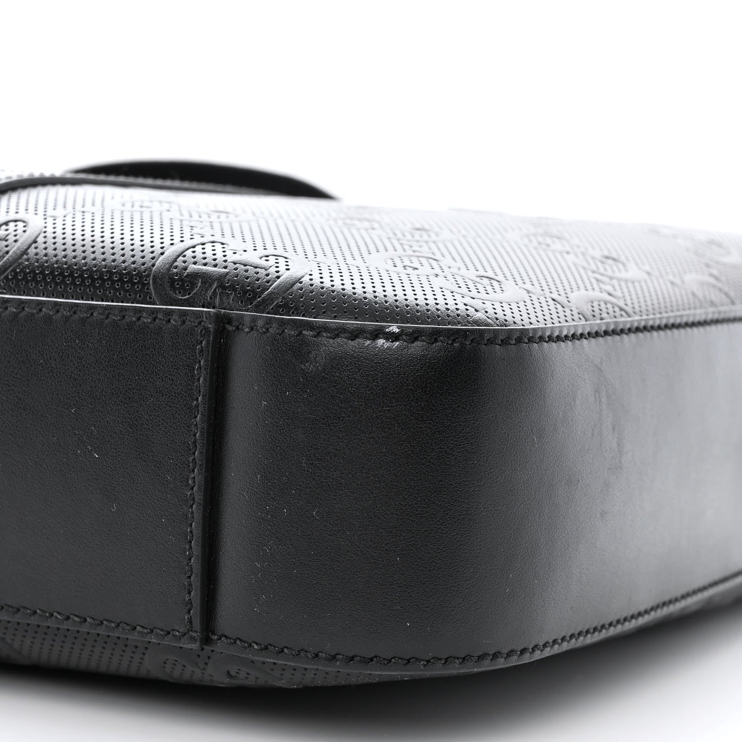 Gucci Calfskin GG Tennis Embossed Briefcase Black 10 of 11