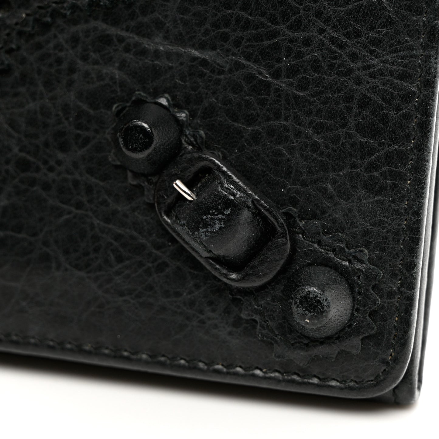 Agneau Giant Brogues Hardware Money Wallet Black