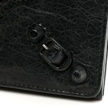 Balenciaga Agneau Giant Brogues Hardware Money Wallet Black 8 of 9