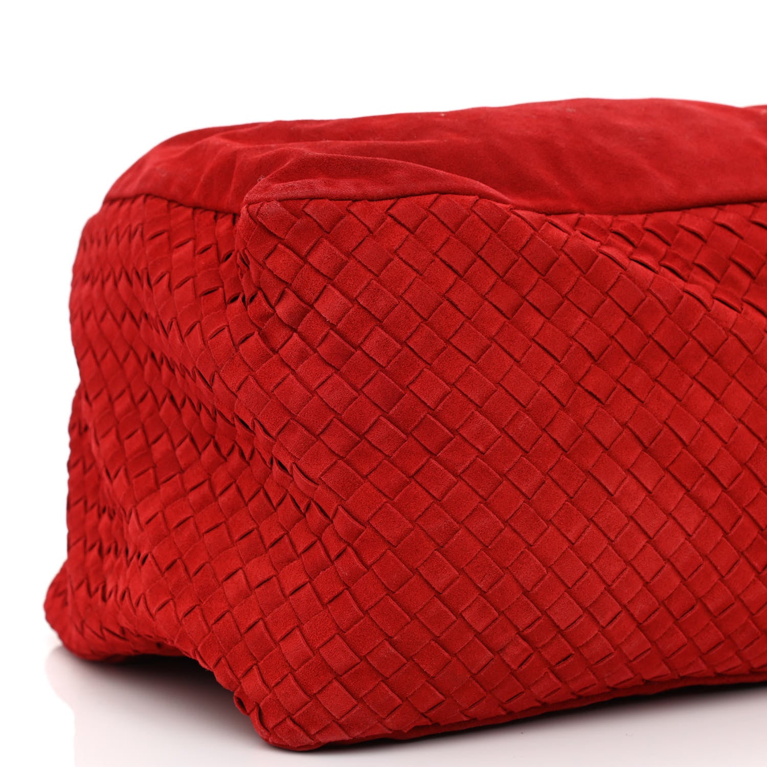 Bottega Veneta Suede Intrecciato Large Knot Hobo Red 10 of 11