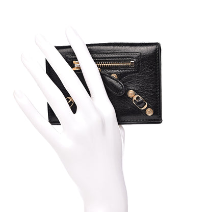 Balenciaga Agneau Giant 12 Gold Hardware Card Case Black 2 of 7