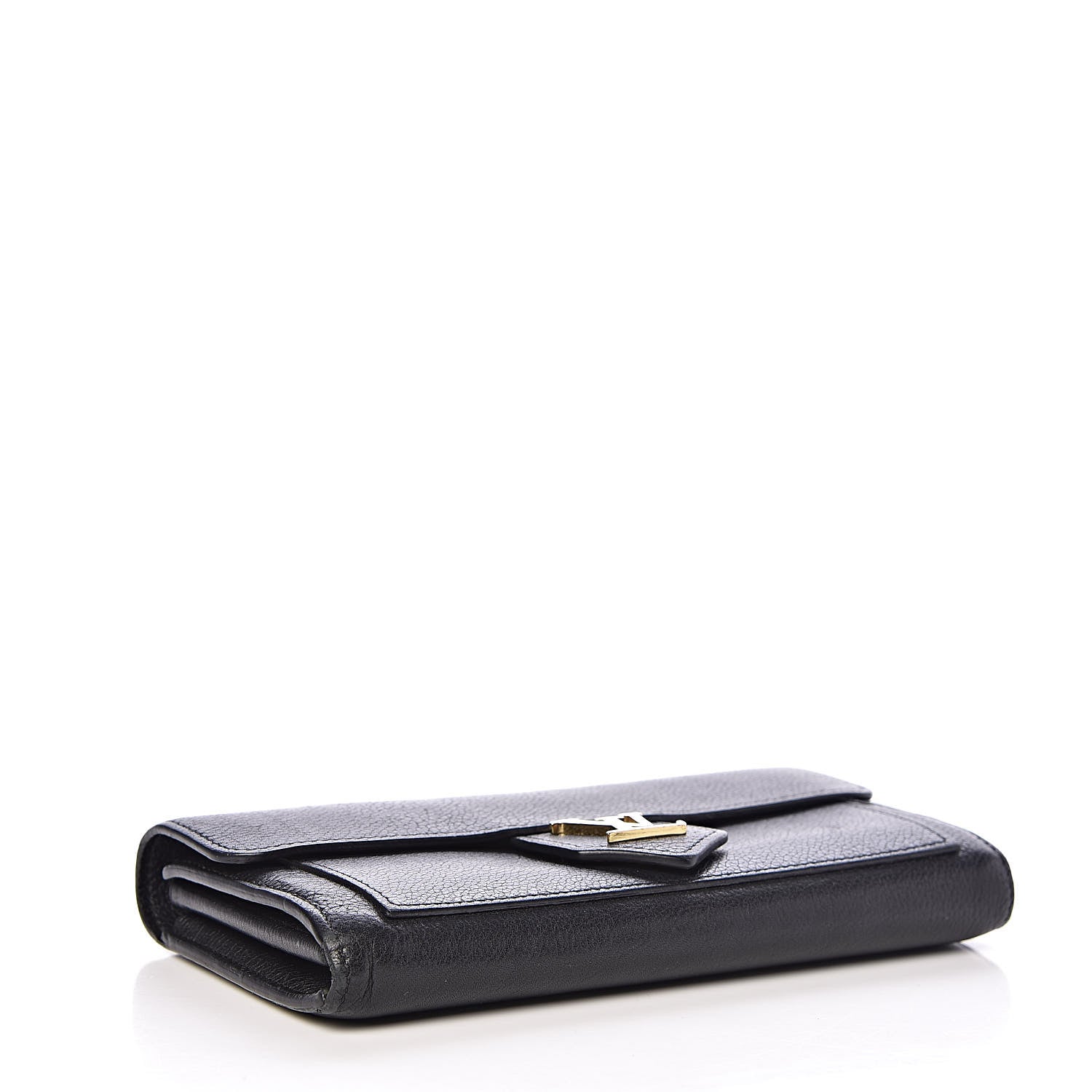 Louis Vuitton Calfskin Lockme Wallet Black 4 of 10