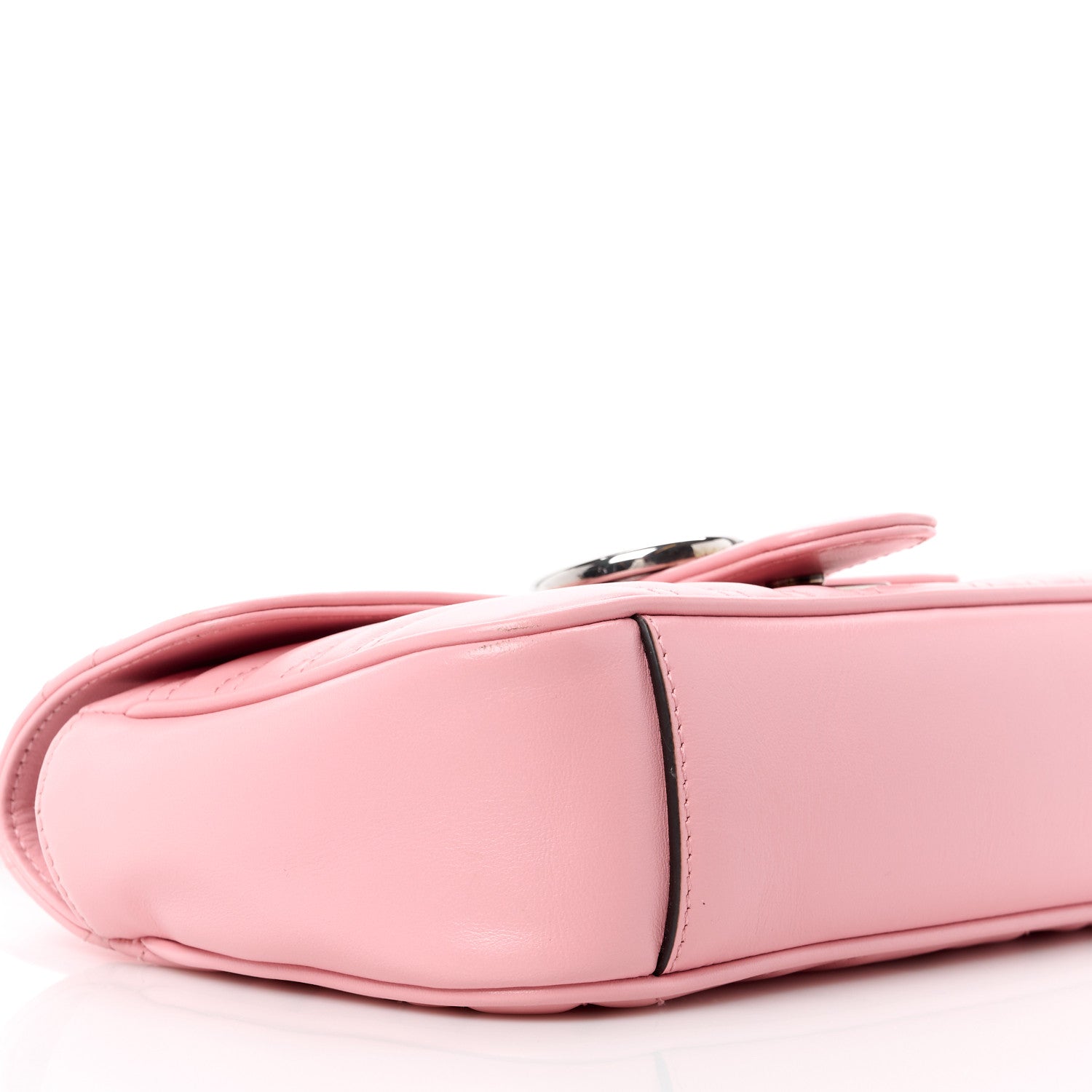 Gucci Calfskin Matelasse Mini GG Marmont Shoulder Bag Wild Rose 10 of 11