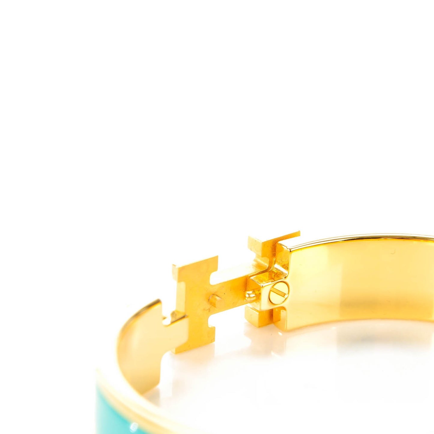 Enamel Narrow Clic Clac H Bracelet PM Emeraude