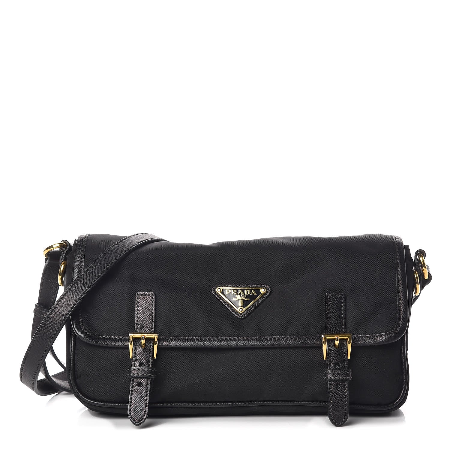 Prada Nylon Tessuto Saffiano Crossbody Black 1 of 13