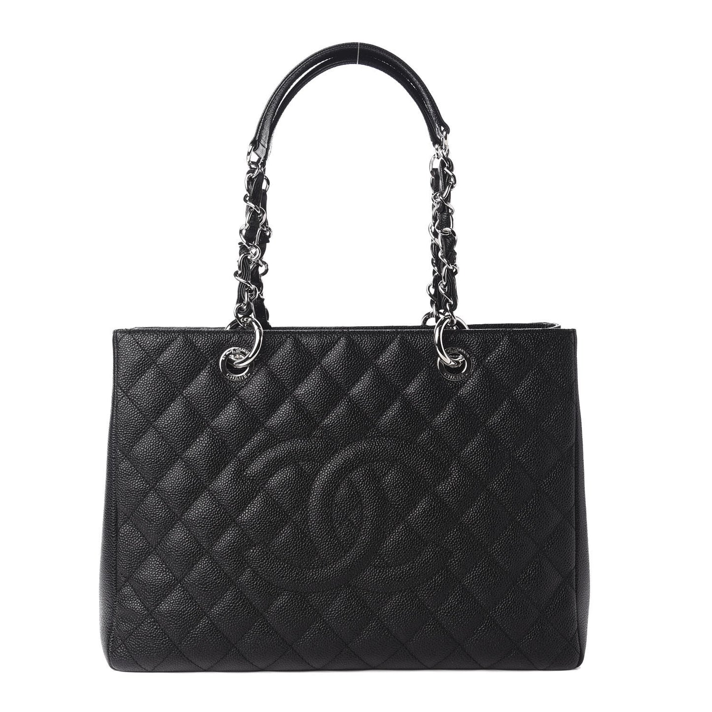 Caviar Quilted Grand Shopping Tote GST Black