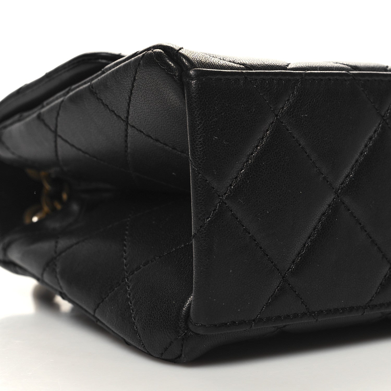 Chanel Lambskin Quilted Chaine Lettre Flap Black 8 of 11