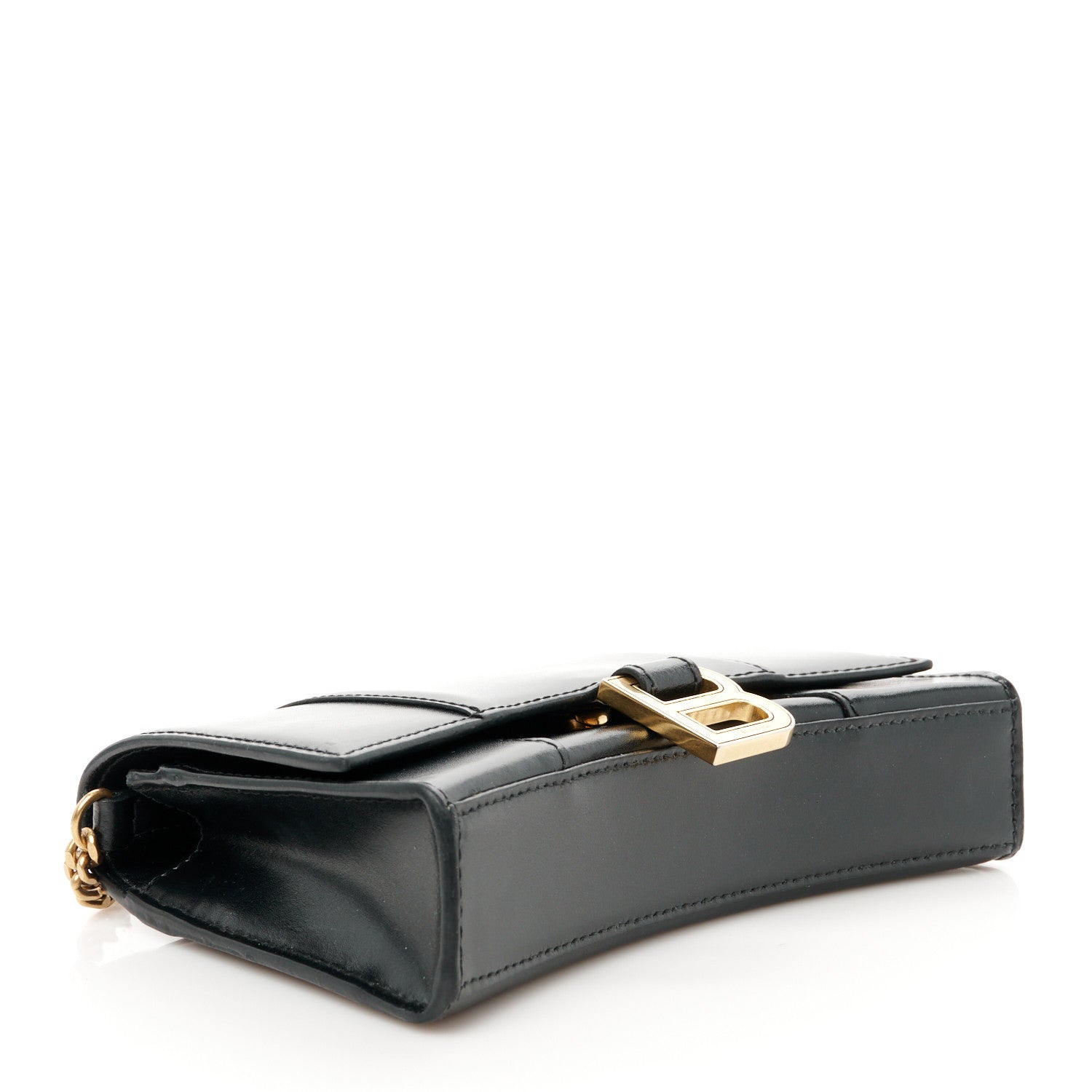 Balenciaga Shiny Box Calfskin Hourglass Chain Bag Black 4 of 11