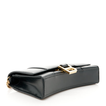 Balenciaga Shiny Box Calfskin Hourglass Chain Bag Black 4 of 11