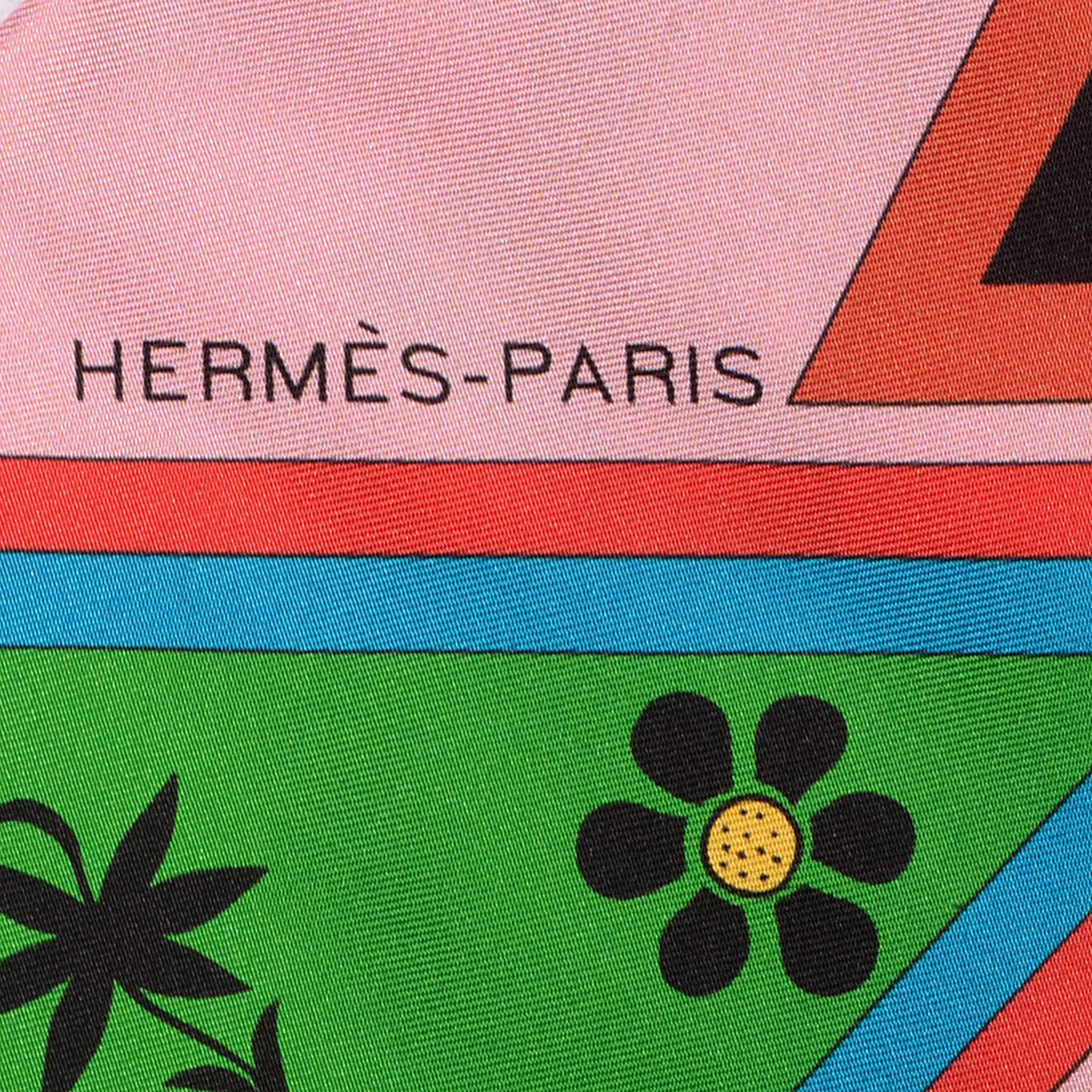 Hermes Silk Kachinas Maxi Twilly Rose Vert Bleu 2 of 4