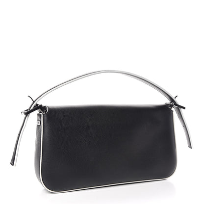 Fendi Vitello Dolce Elite Monster Eyes Bi-Color Baguette Black Yellow 3 of 13