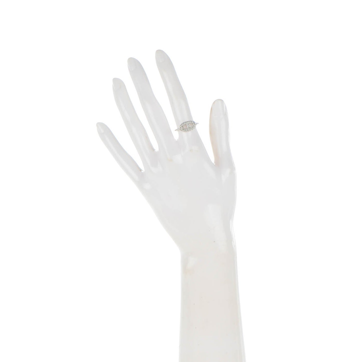 18K White Gold Diamond Farandole Ring 52 6