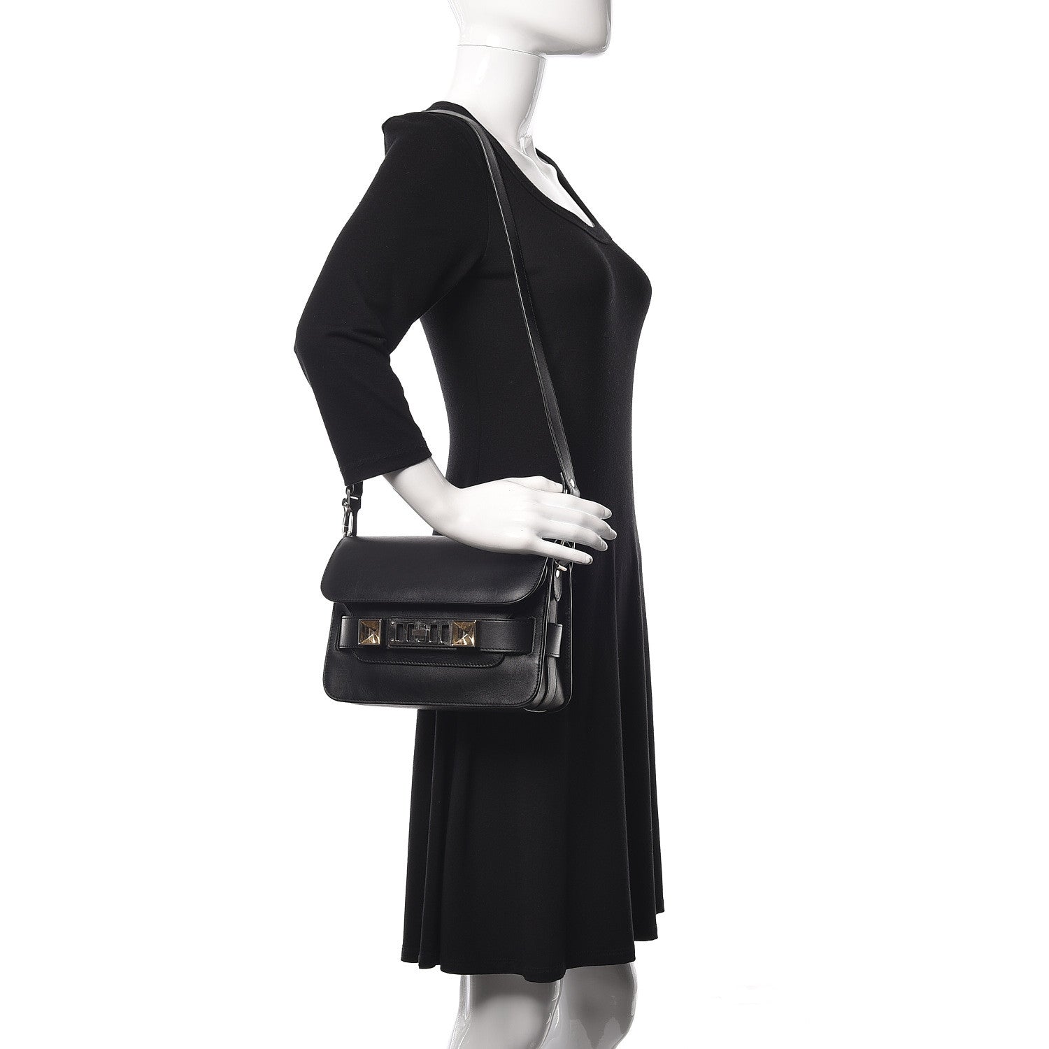 Proenza Schouler Calfskin Mini PS11 Classic Shoulder Bag Black 2 of 10