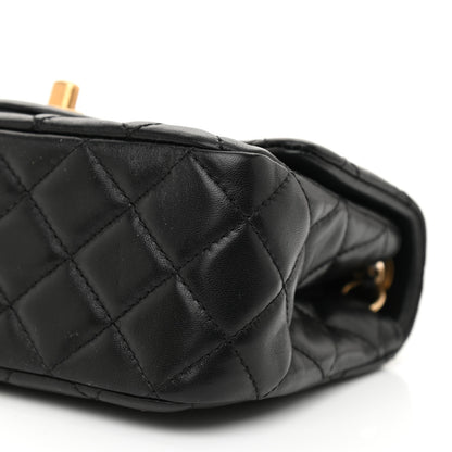 Chanel Lambskin Quilted Mini Pearl Crush Flap Black 9 of 10
