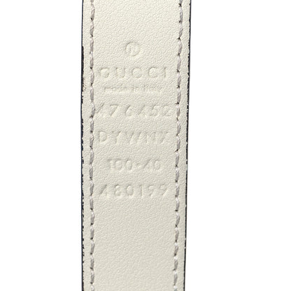 Gucci Calfskin Queen Margaret Bee Belt 100 40 White 2 of 4
