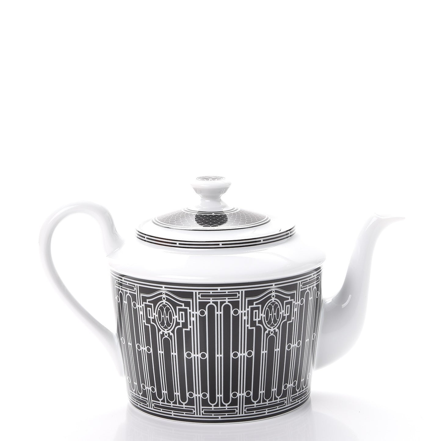 Porcelain H Deco Coffee/Tea Pot Black