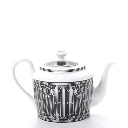 Hermes Porcelain H Deco Coffee/Tea Pot Black 3 of 10