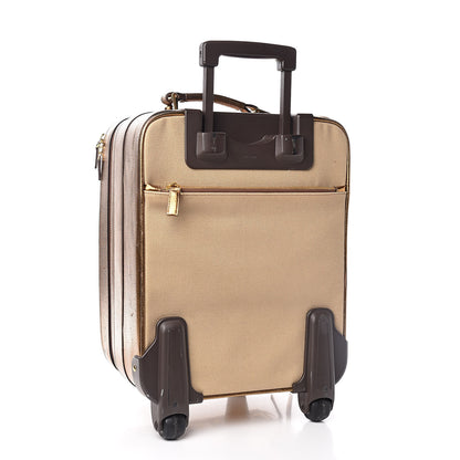 Prada Metallic Cinghiale Canvas Trolley Luggage Naturale Oro 3 of 17