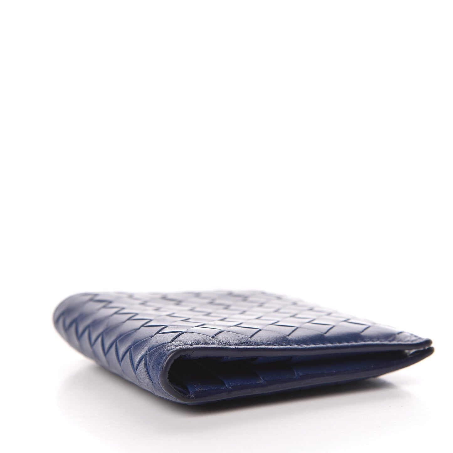Nappa Intrecciato Bi-Fold Wallet Cobalt