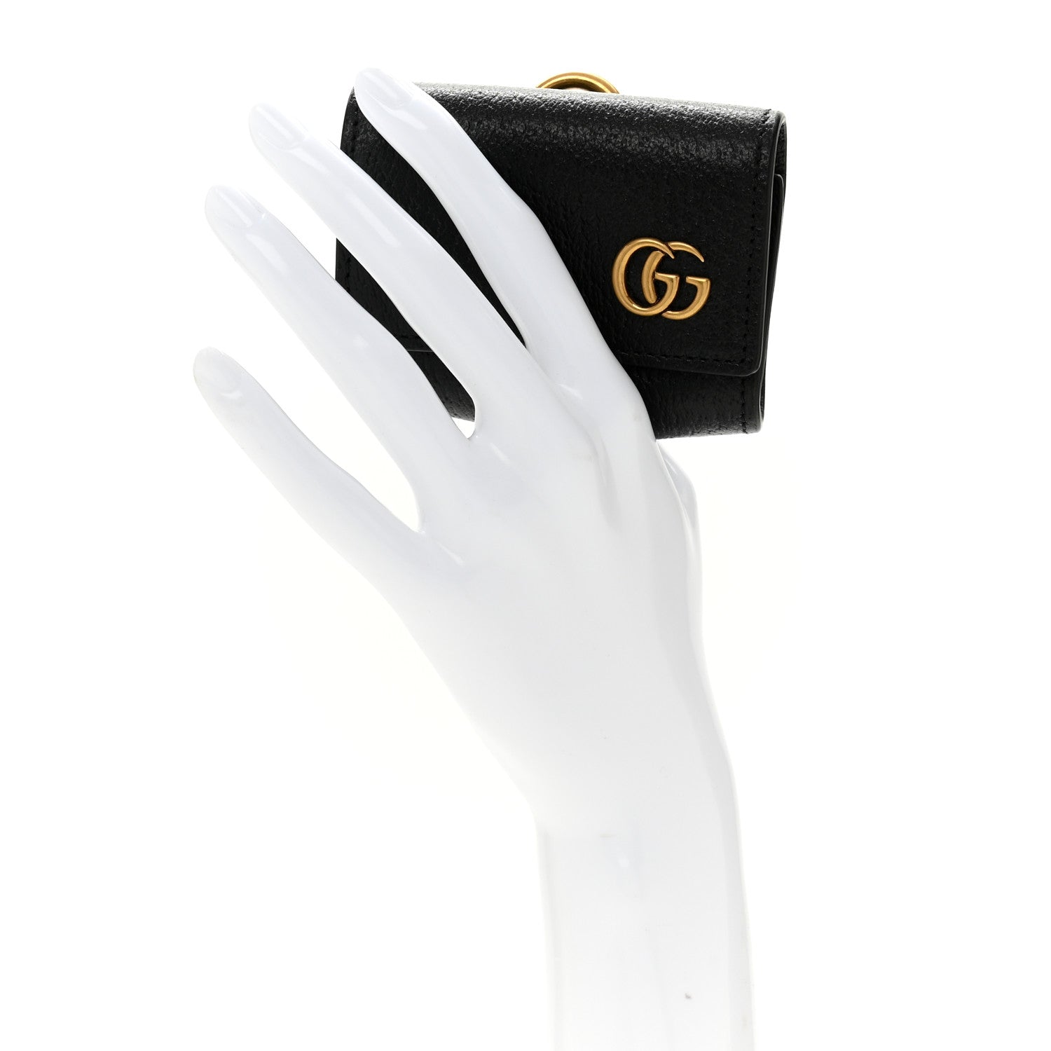 Gucci Calfskin Boar Effect GG Marmont AirPods Pro Case Black 2 of 6