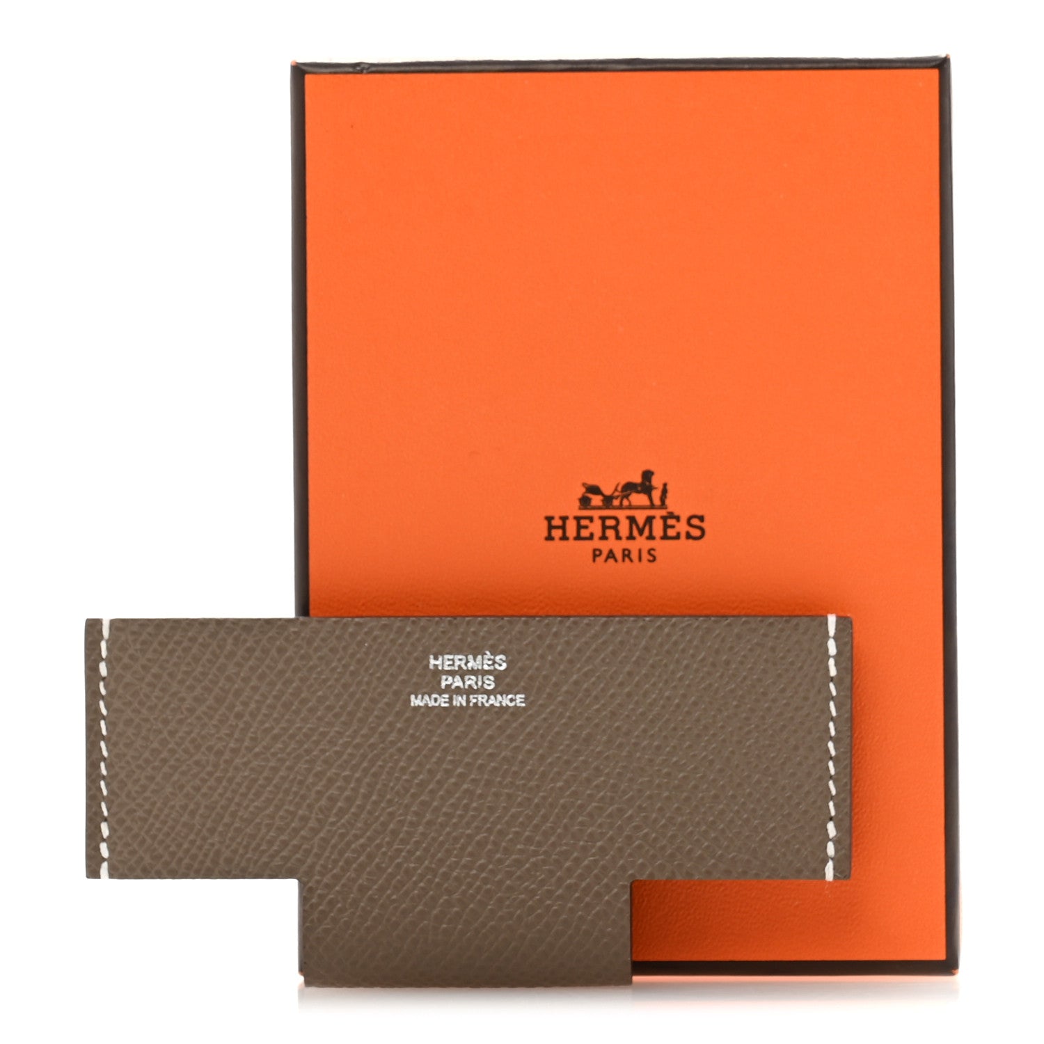 Hermes Epsom H Pocket Card Holder Etoupe 8 of 8