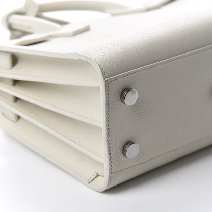 Saint Laurent Grained Calfskin Nano Sac de Jour Dove White 6 of 11