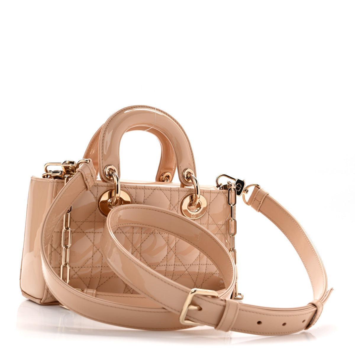 Christian Dior Patent Cannage Small Lady D-Joy Beige 5 of 25