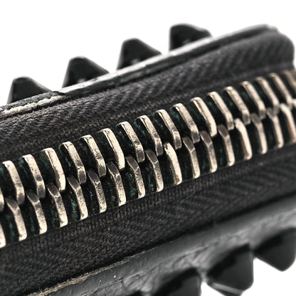 Christian Louboutin Calfskin Panettone Spiked Zip Around Wallet Black 8 of 13