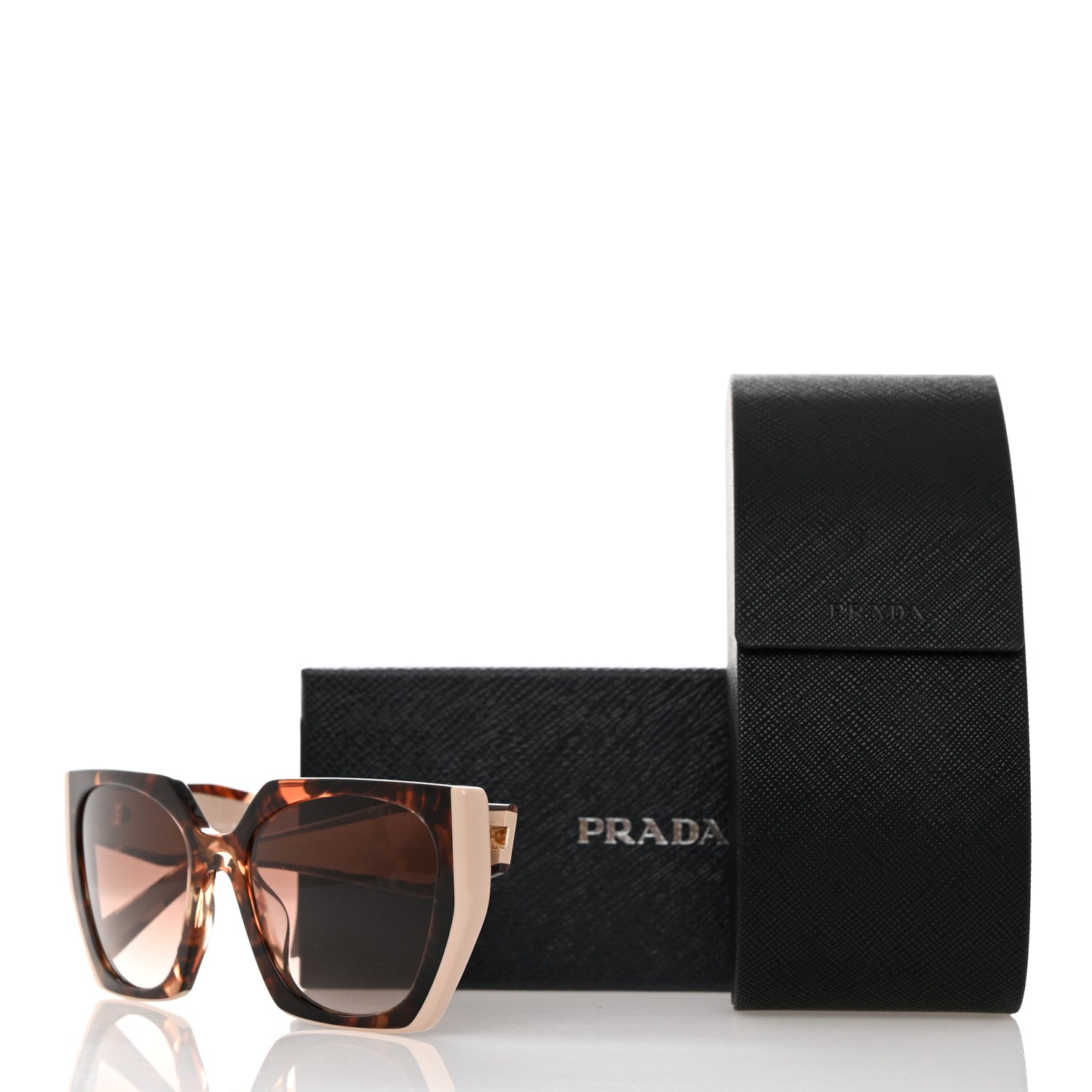 Prada Acetate Sunglasses SPR 15W Tortoise Caramel Powder 8 of 8