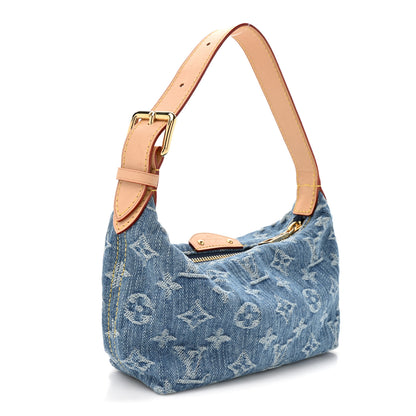 Louis Vuitton Monogram Denim Hills Pochette Blue 3 of 10