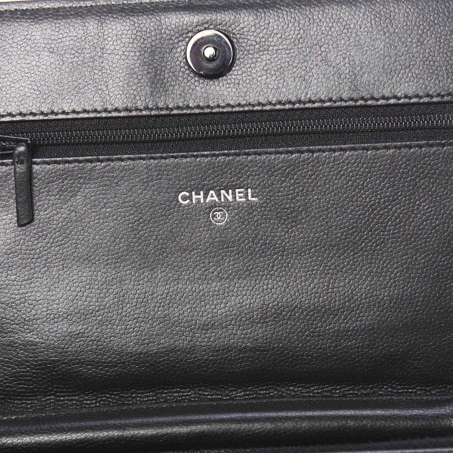 Chanel Caviar Quilted Boy Wallet On Chain WOC So Black 6 of 13