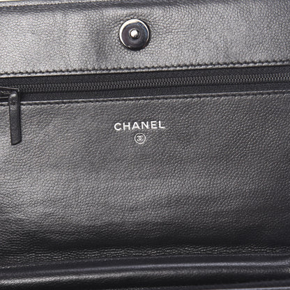 Chanel Caviar Quilted Boy Wallet On Chain WOC So Black 6 of 13