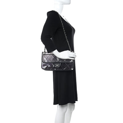 Chanel Vinyl Quilted Degrade Jumbo Single Flap Black 2 of 14