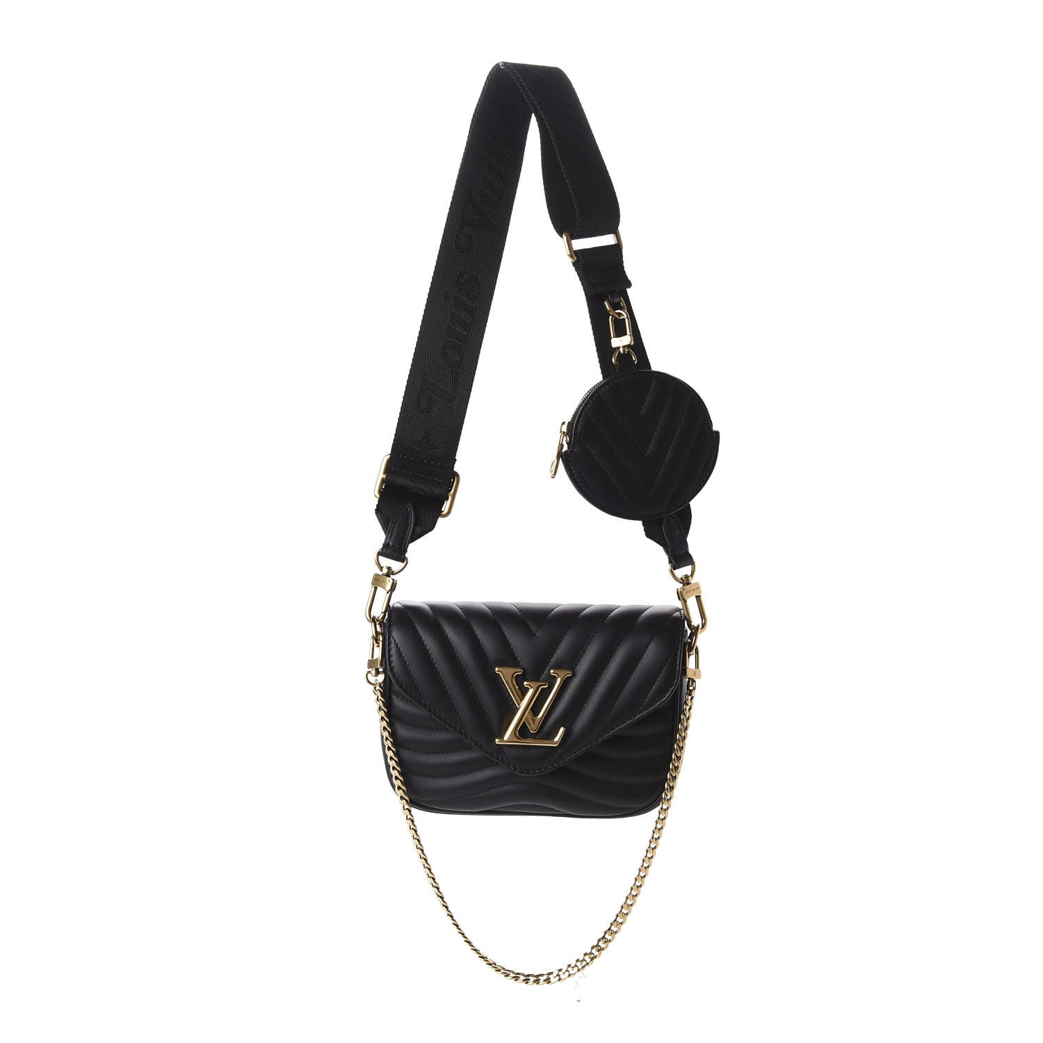Louis Vuitton Calfskin New Wave Multi Pochette Black 1 of 10