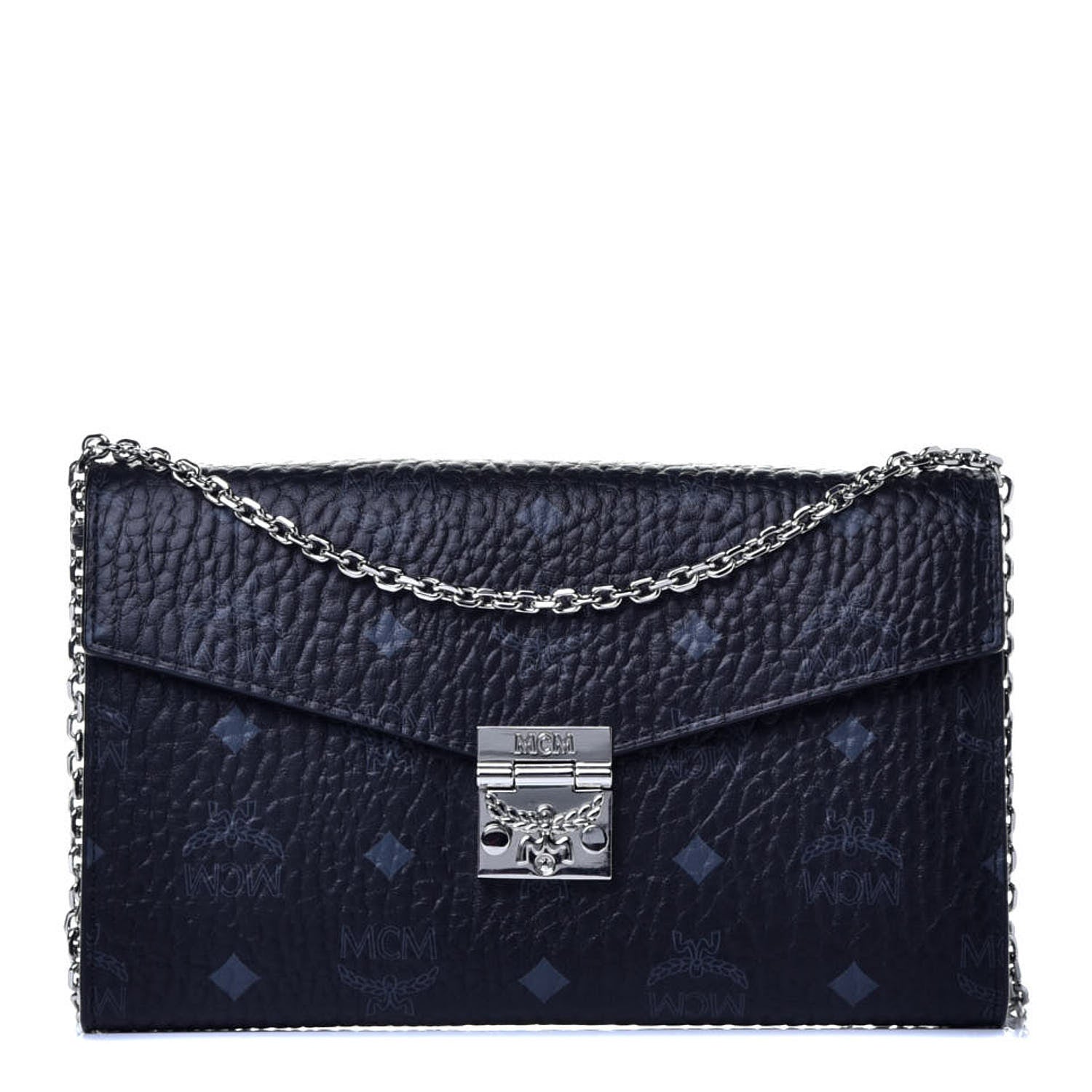 MCM Visetos Medium Patricia Wallet On Chain Black 1 of 9