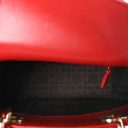Christian Dior Lambskin Cannage Small Lucky Badges My Lady Dior Red 5 of 9