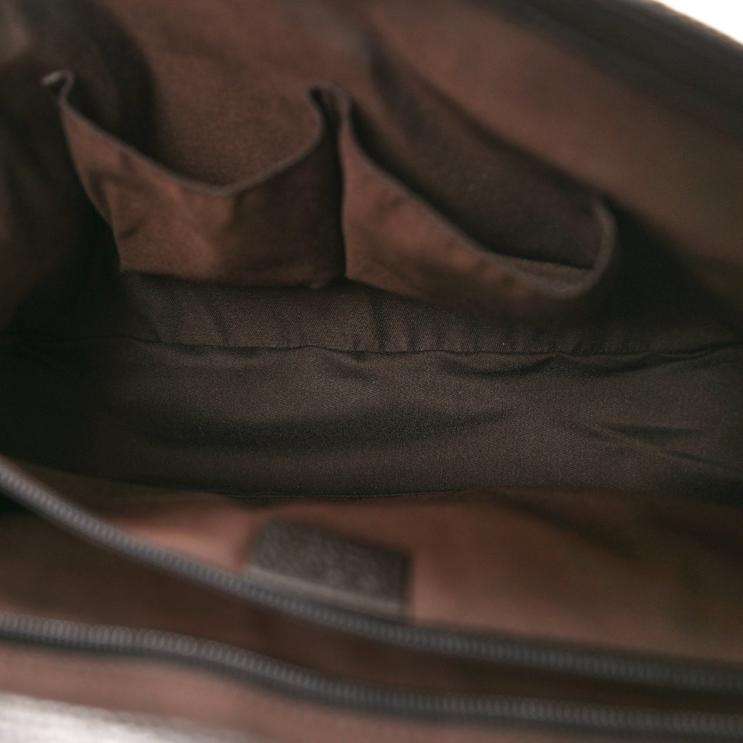 Monogram Large Flap Messenger Bag Beige Dark Brown