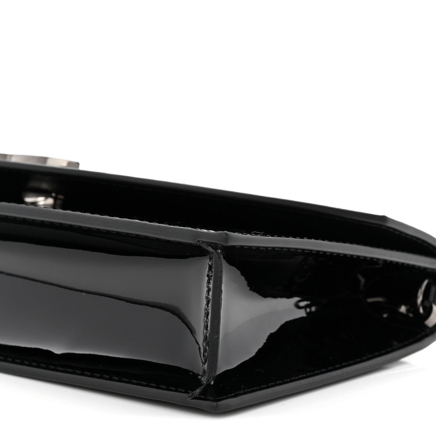 Christian Louboutin Patent Calfskin Loubi54 Crossbody Clutch Black 9 of 9