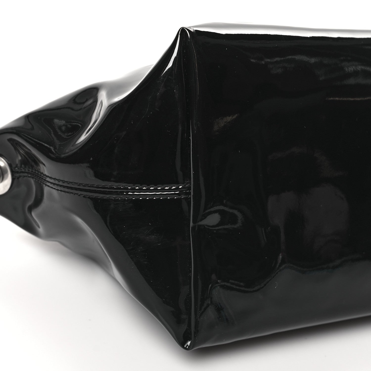 Saint Laurent Patent Sac Homme Shoulder Bag Black 9 of 10
