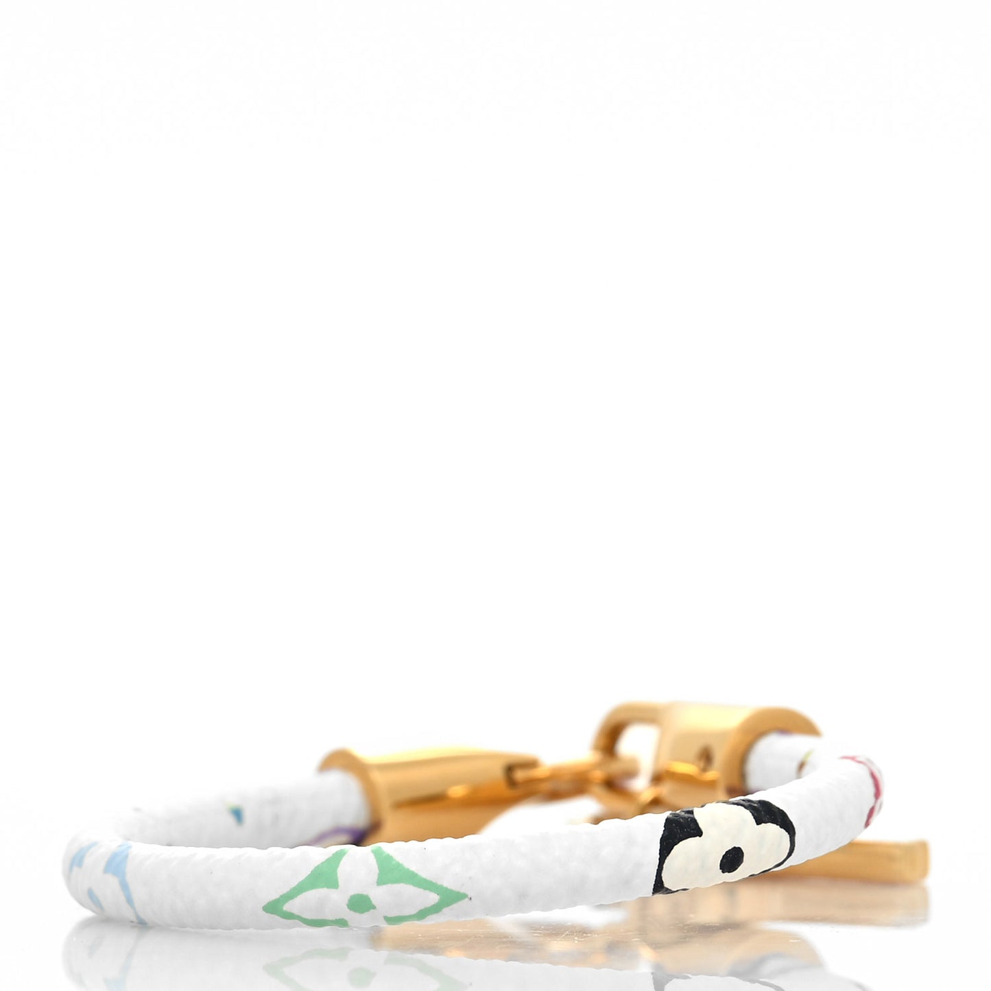 Monogram Multicolor Luck It Bracelet 17 White