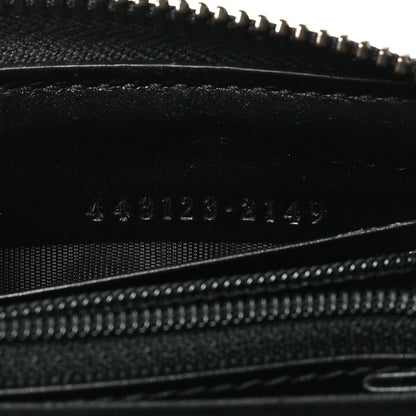 Gucci Calfskin Matelasse GG Marmont Zip Around Wallet Black 7 of 9