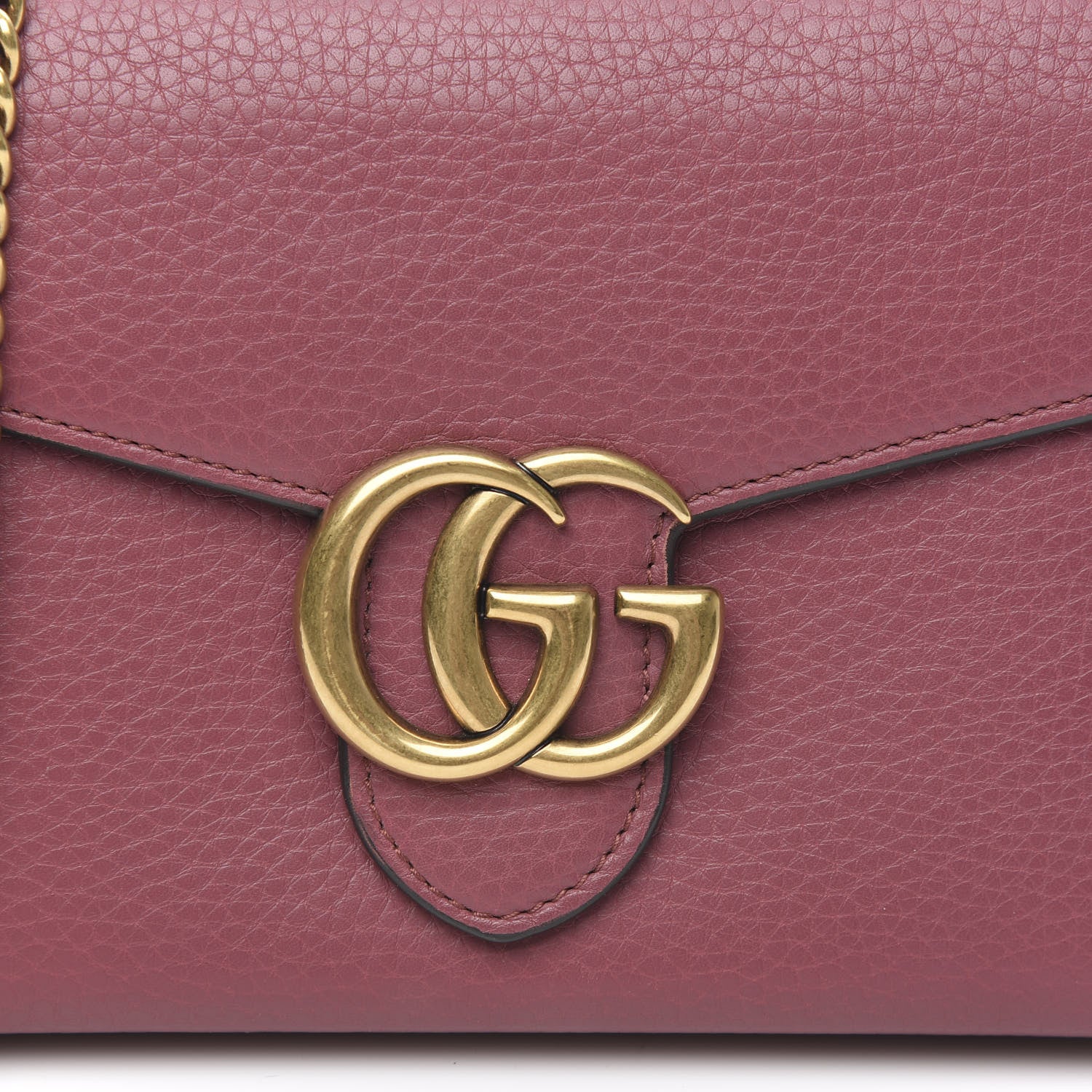 Gucci Cellarius Calfskin GG Marmont Chain Wallet Dry Rose 11 of 12
