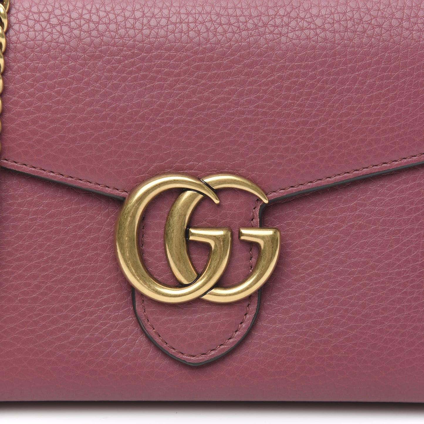 Cellarius Calfskin GG Marmont Chain Wallet Dry Rose