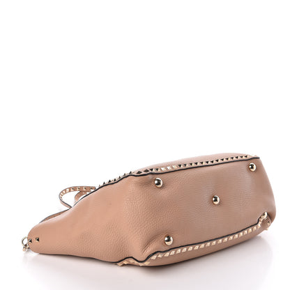Valentino Garavani Pebbled Calfskin Medium Rockstud Tote Skin Sorbet 5 of 10