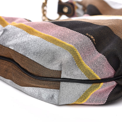 Fendi Pequin Small Chef Chain Hobo Multicolor Rosa Black 8 of 10