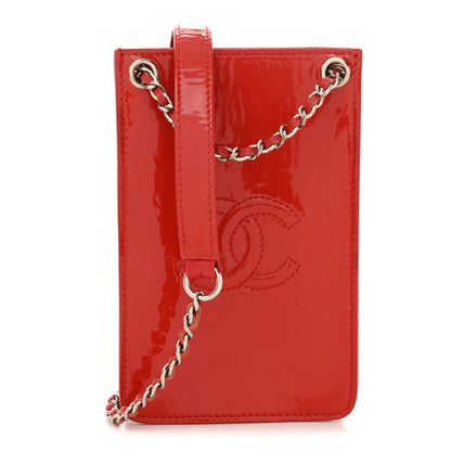 Chanel Patent Crossbody CC Phone Holder Red 1 of 12
