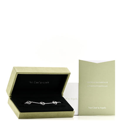 Van Cleef & Arpels 18K White Gold 5 Motifs Guilloche Vintage Alhambra Bracelet 5 of 5