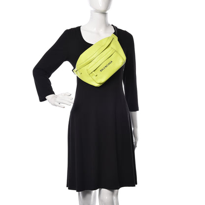 Balenciaga Smooth Calfskin Logo Large Everyday Beltpack Acid Green 2 of 12