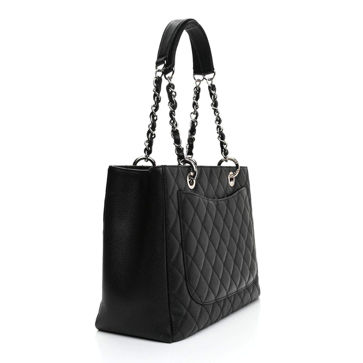 Caviar Quilted Grand Shopping Tote GST Black