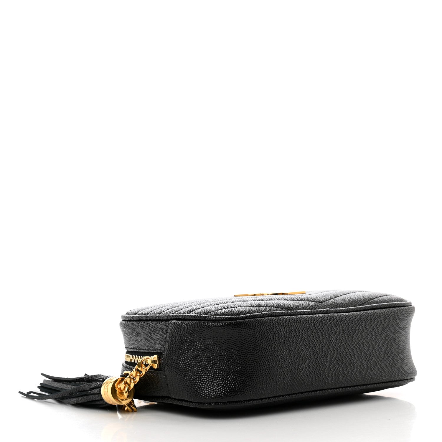 Saint Laurent Grain De Poudre Matelasse Monogram Mini Lou Camera Bag Black 4 of 9